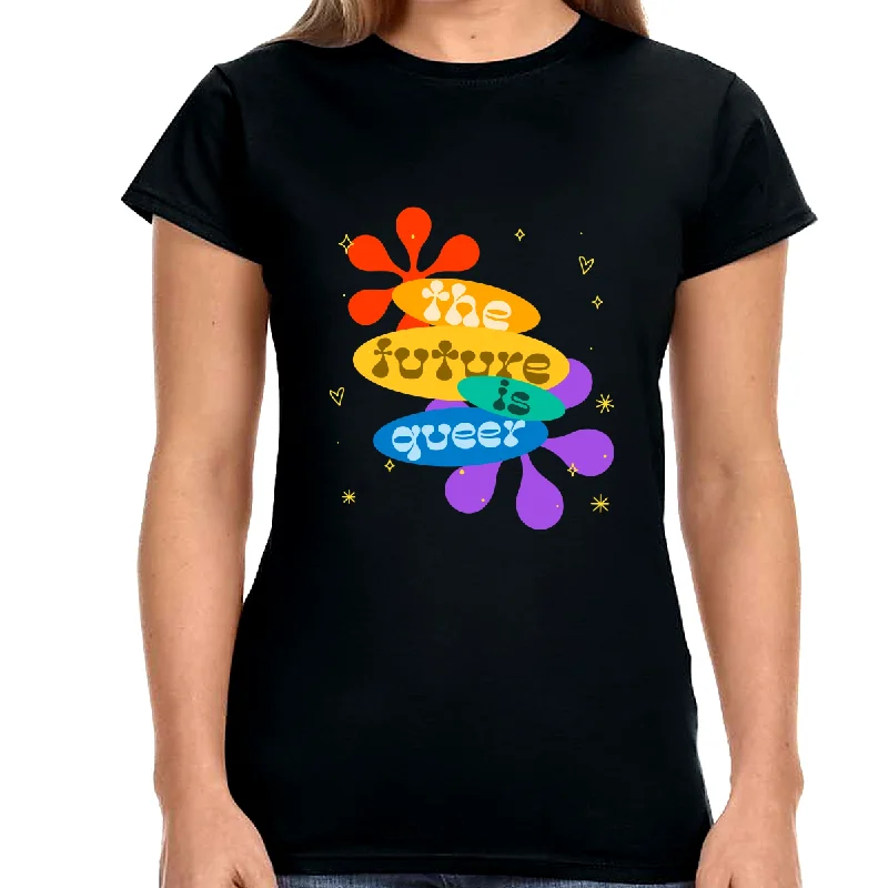 Queer LGBTQ Lesbian Gay Bisexual Transgender Queer Pride Womens Shirts Print Jacquard Patchwork Queer LGBTQ Lesbian Gay Bisexual Transgender Queer Pride Womens Shirts Print Jacquard Patchwork