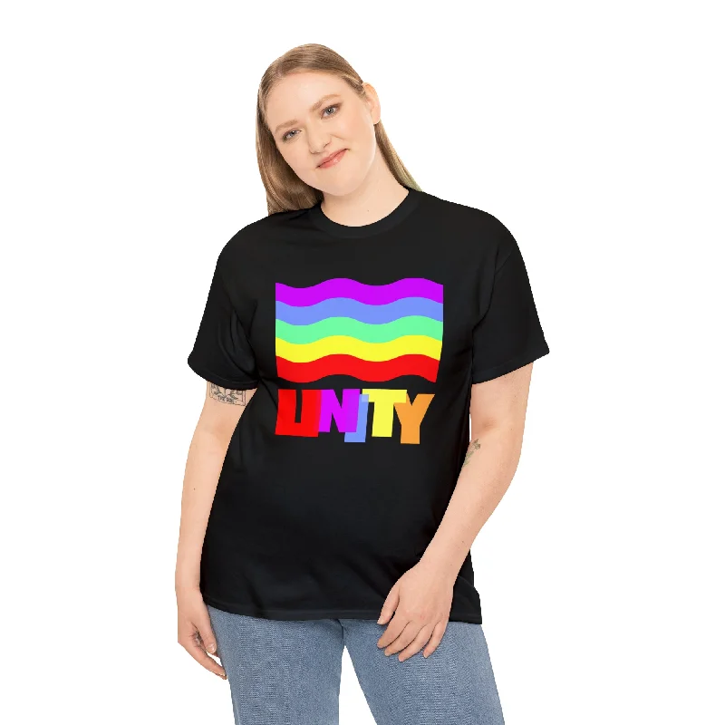 Unity Shirt LGBTQ Pride Rainbow Flag Gay Lesbian Pride Ally Tshirts Shirts for Women Plus Size Ribbed T-Shirt High Neck Heavyweight Unity Shirt LGBTQ Pride Rainbow Flag Gay Lesbian Pride Ally Tshirts Shirts for Women Plus Size Ribbed T-Shirt High Neck Heavyweight