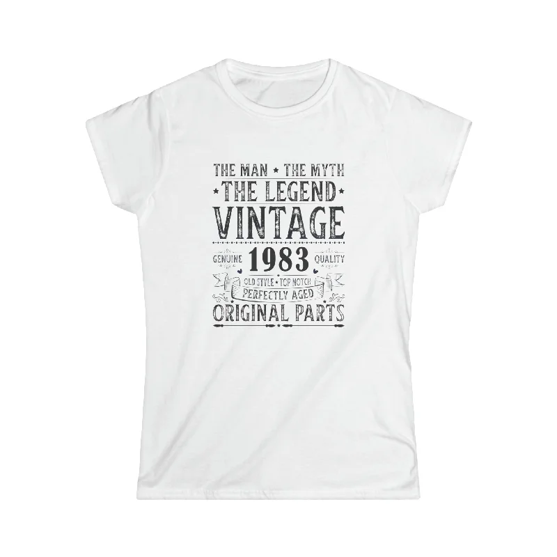 Vintage 1983 T Shirts for Women Retro Funny 1983 Birthday Womens Shirts Welt Pockets Slit Pockets Flap Pockets Vintage 1983 T Shirts for Women Retro Funny 1983 Birthday Womens Shirts Welt Pockets Slit Pockets Flap Pockets