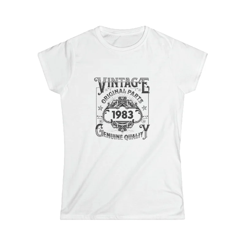 Vintage 1983 TShirt Women Limited Edition BDay 1983 Birthday Shirts for Women Front Pockets Side Pockets Patch Pockets Vintage 1983 TShirt Women Limited Edition BDay 1983 Birthday Shirts for Women Front Pockets Side Pockets Patch Pockets