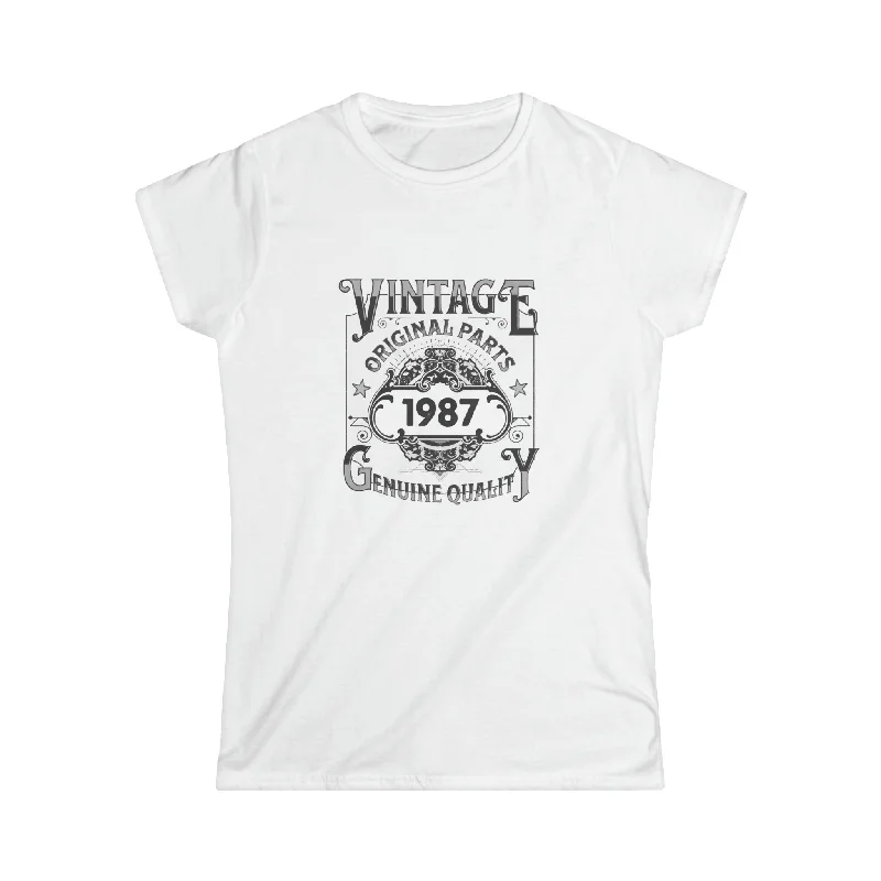 Vintage 1987 TShirt Women Limited Edition BDay 1987 Birthday Womens T Shirts Notch Collar Peter Pan Collar Cowl Neck Vintage 1987 TShirt Women Limited Edition BDay 1987 Birthday Womens T Shirts Notch Collar Peter Pan Collar Cowl Neck