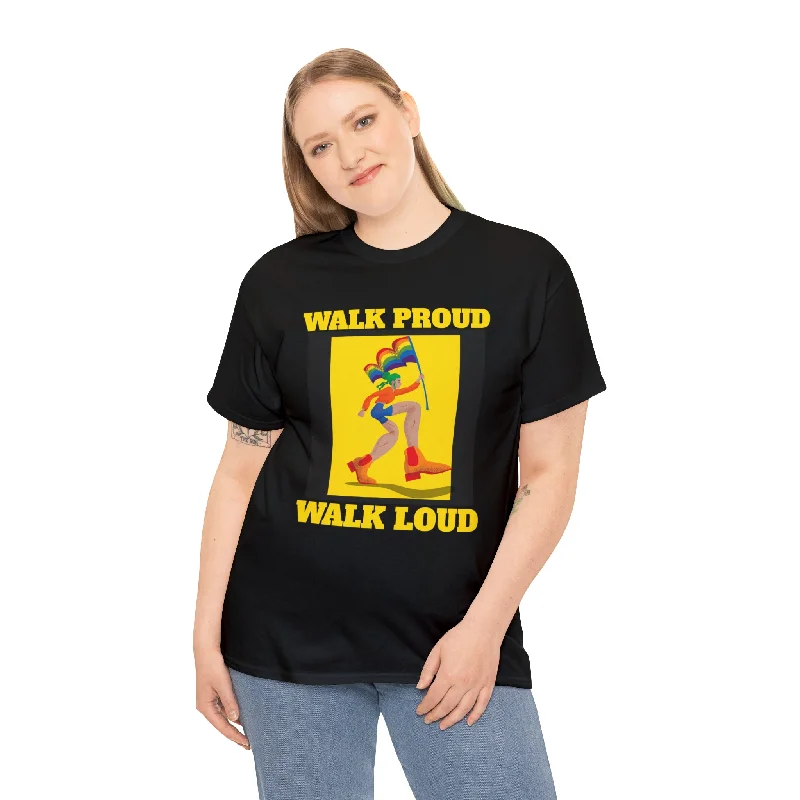 Walk Proud Walk Loud Pride Day Parade Shirt LGBT Parade Womens Plus Size Tops Print Jacquard Patchwork Walk Proud Walk Loud Pride Day Parade Shirt LGBT Parade Womens Plus Size Tops Print Jacquard Patchwork